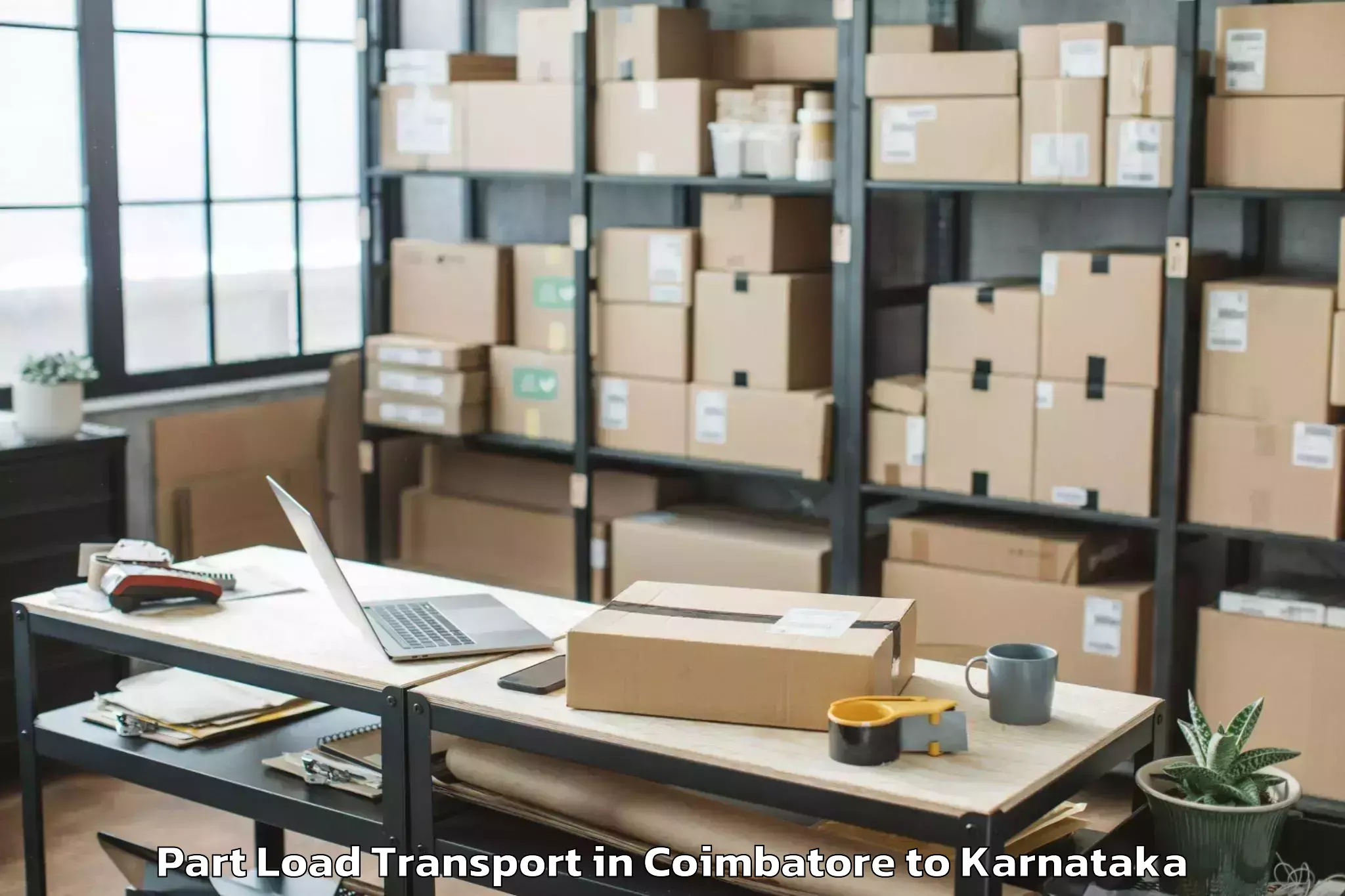 Expert Coimbatore to Nitte University Mangalore Part Load Transport